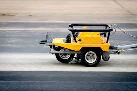 Runway friction Grip Tester on an airport runway